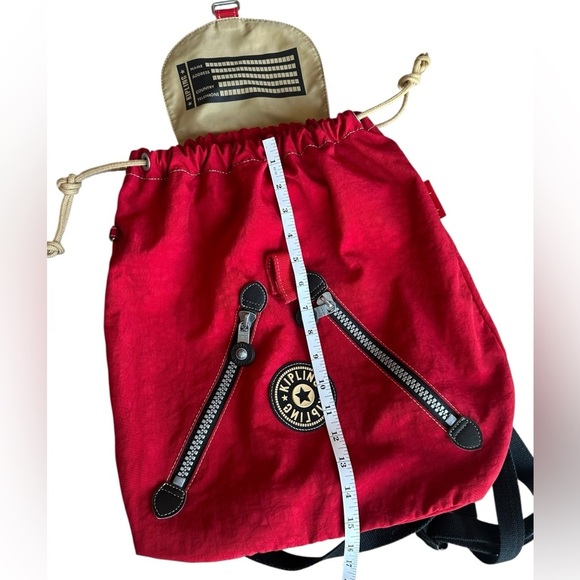 Kipling Red Drawstring Backpack - Picture 10 of 13